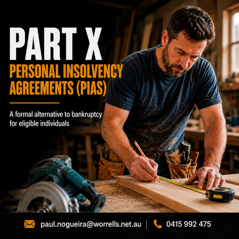 Part X Personal Insolvency Agreements: An Alternative to Bankruptcy