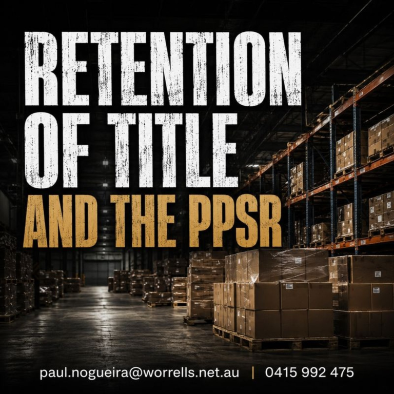 Retention of Title and the PPSR